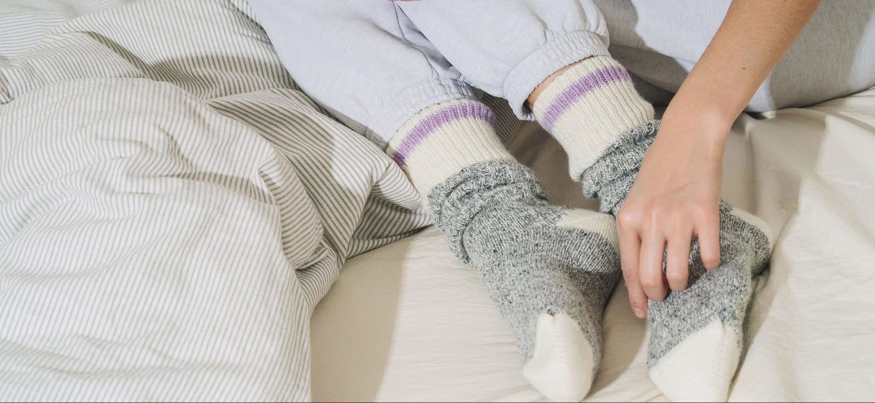 Wool Camp Socks in Lavender