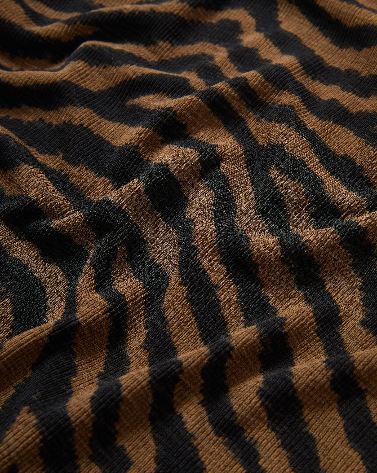 Wyeth Zebra Turtleneck Top in Ochre/Black