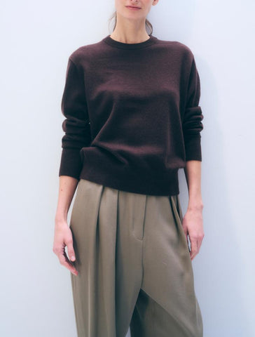 Cashmere Crew in Coffee Bean