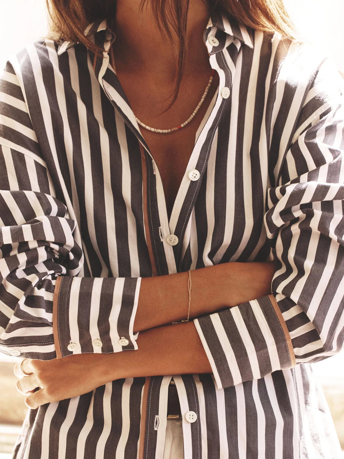 Gillian Shirt in Ink Stripe