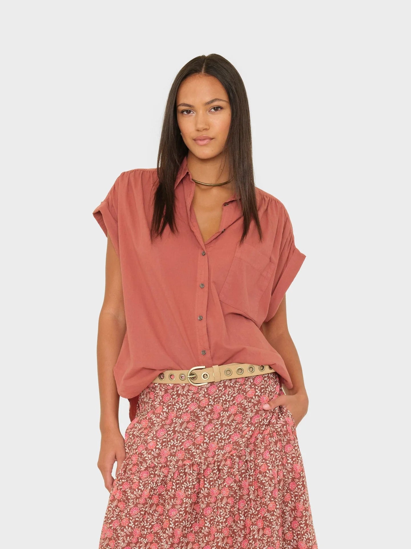 Lexi Shirt in Cinnabar