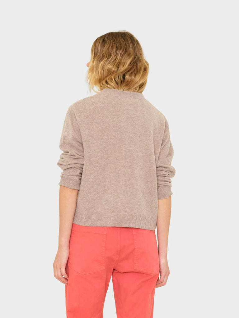 Lillian Cardigan in Heather Brown