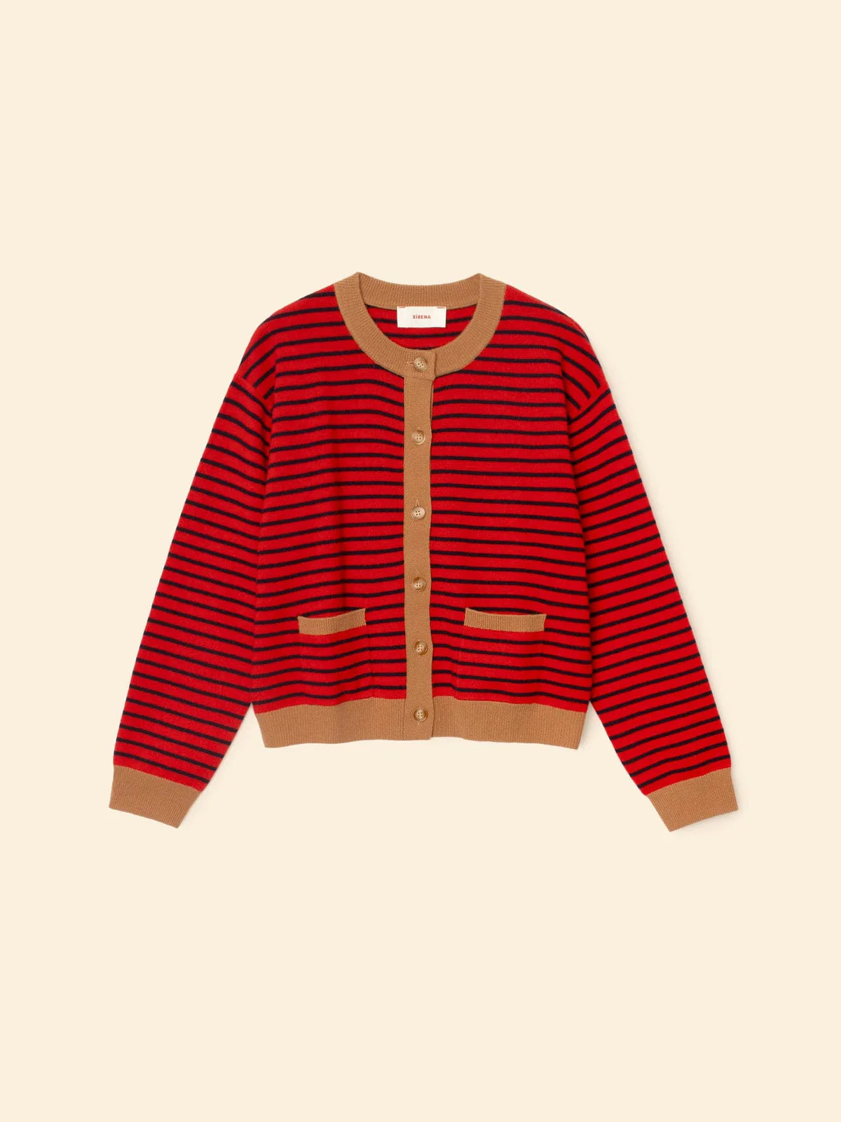 Lillian Cardigan in Red Stripe