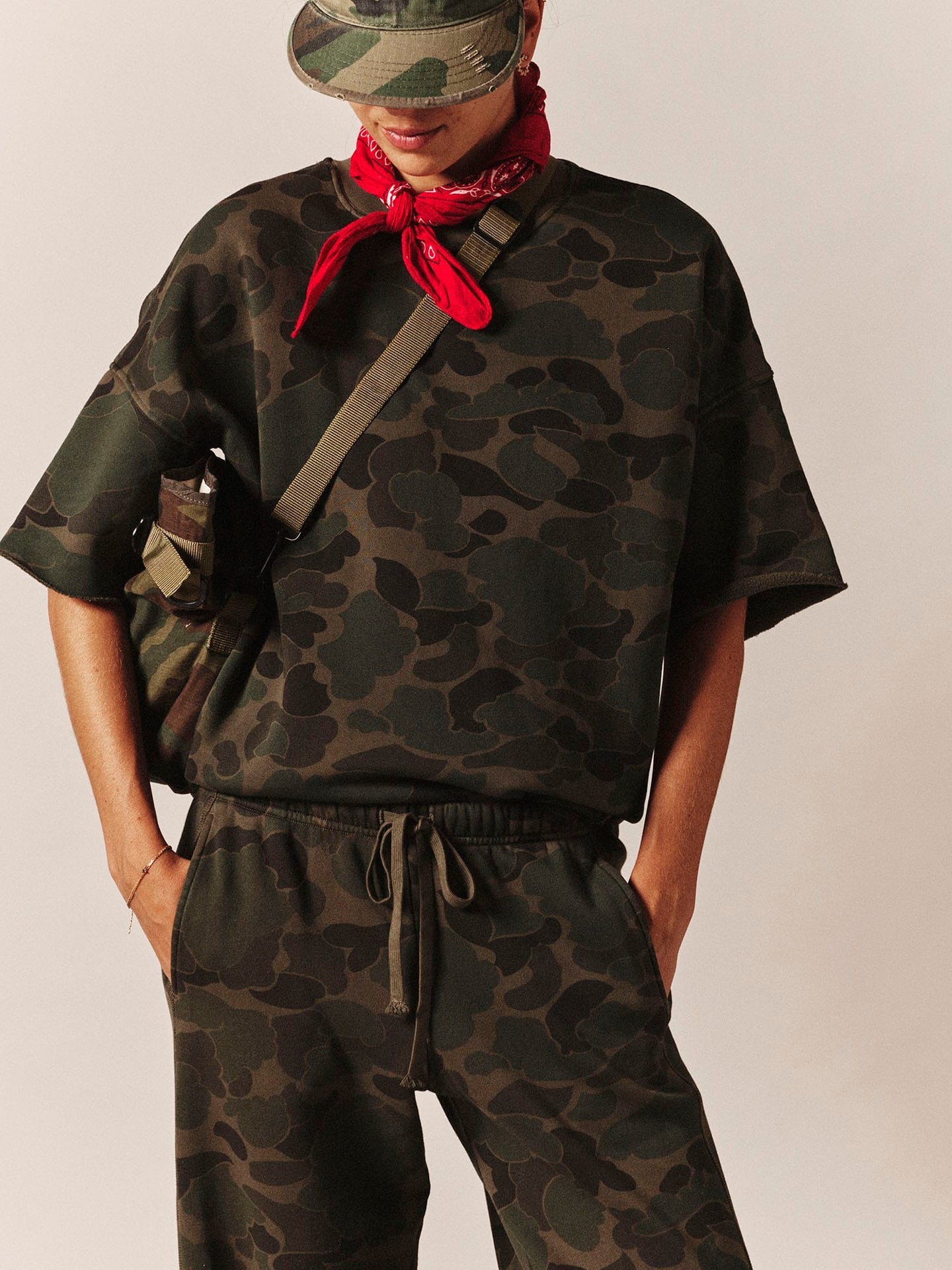 Romeo Tee in Camo Sage