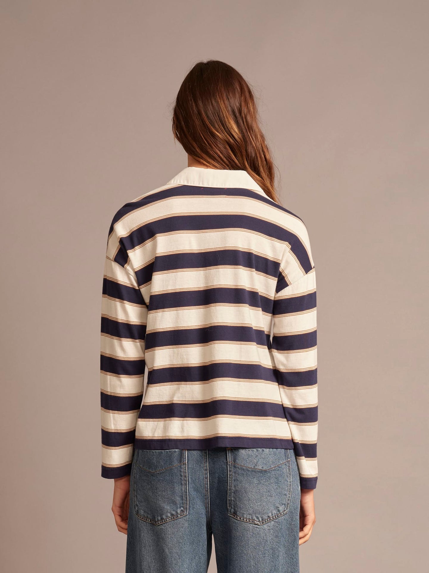 Troy Tee in Navy Crescent