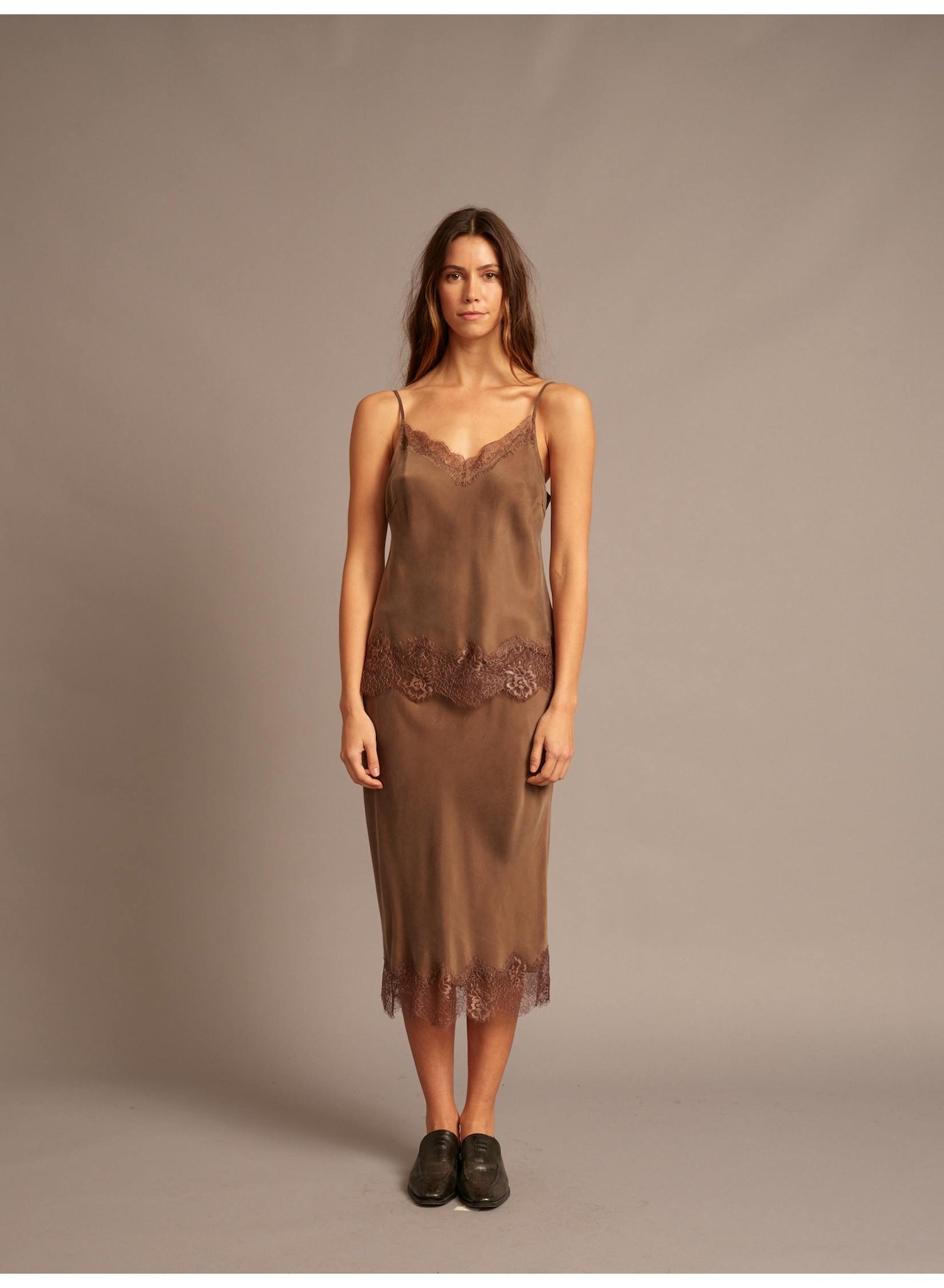 Yvette Skirt in Olive Brown