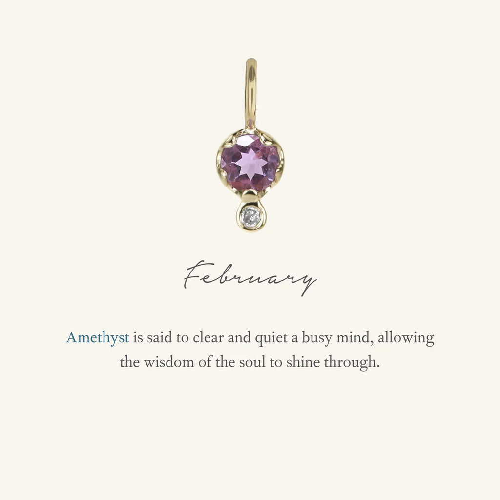 Amethyst Birthstone Amulet | February