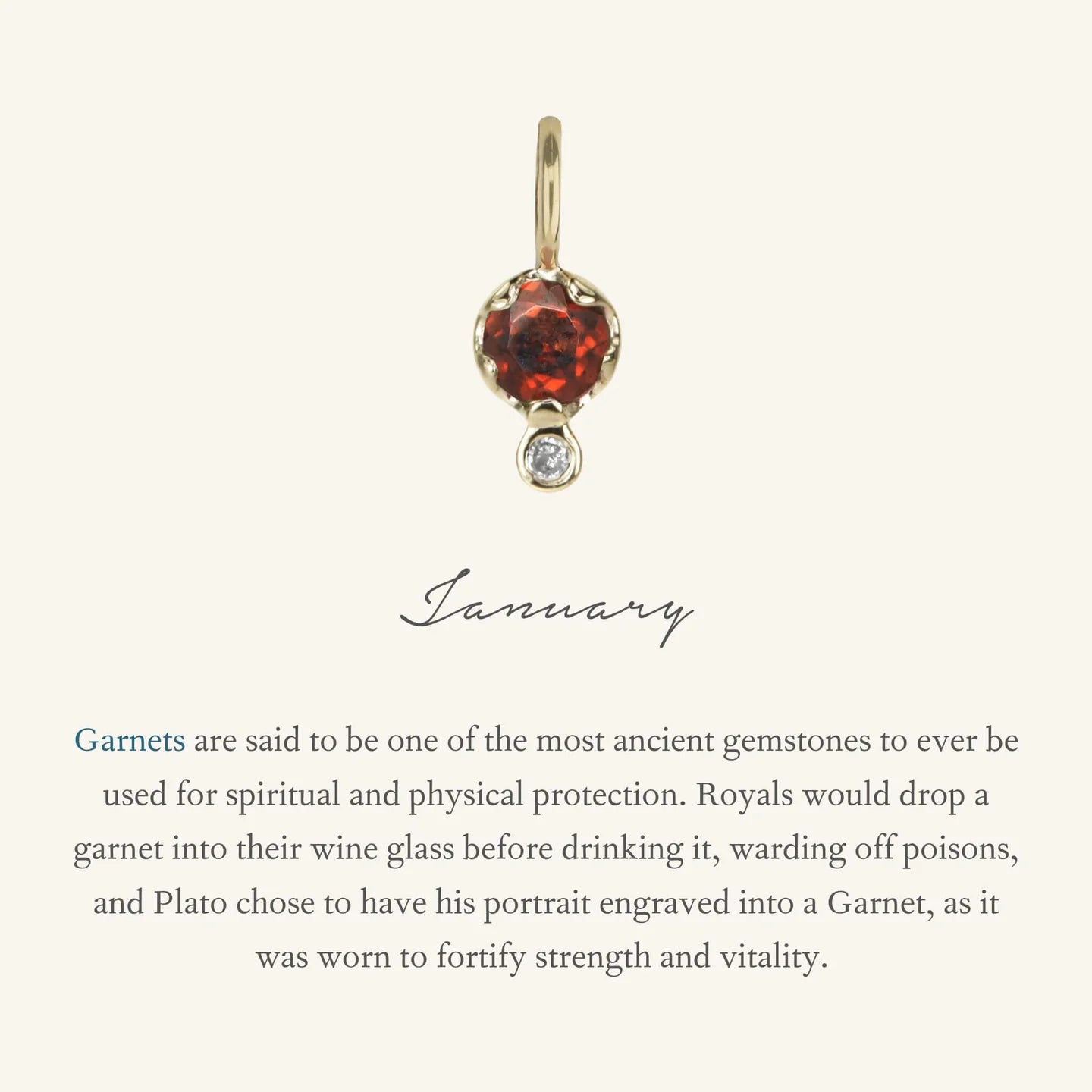Garnet Birthstone Amulet | January