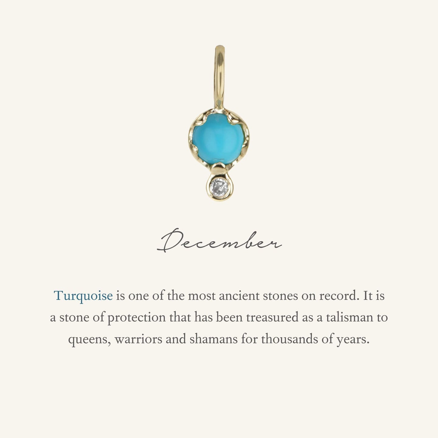 Turquoise Birthstone Amulet | December