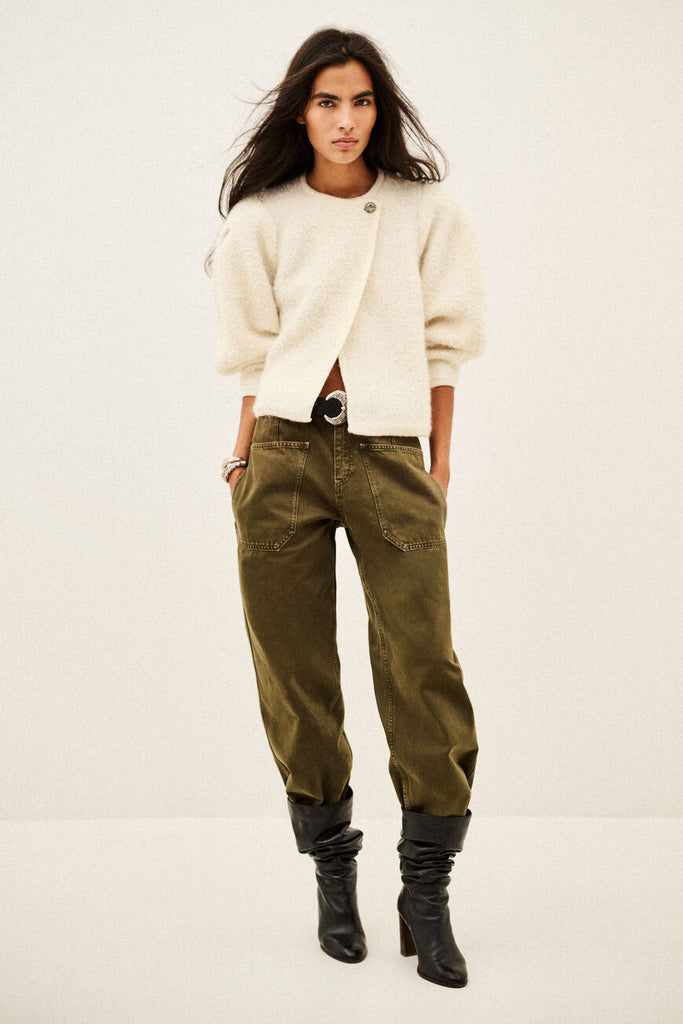 Fida Knit Cardigan. Ecru