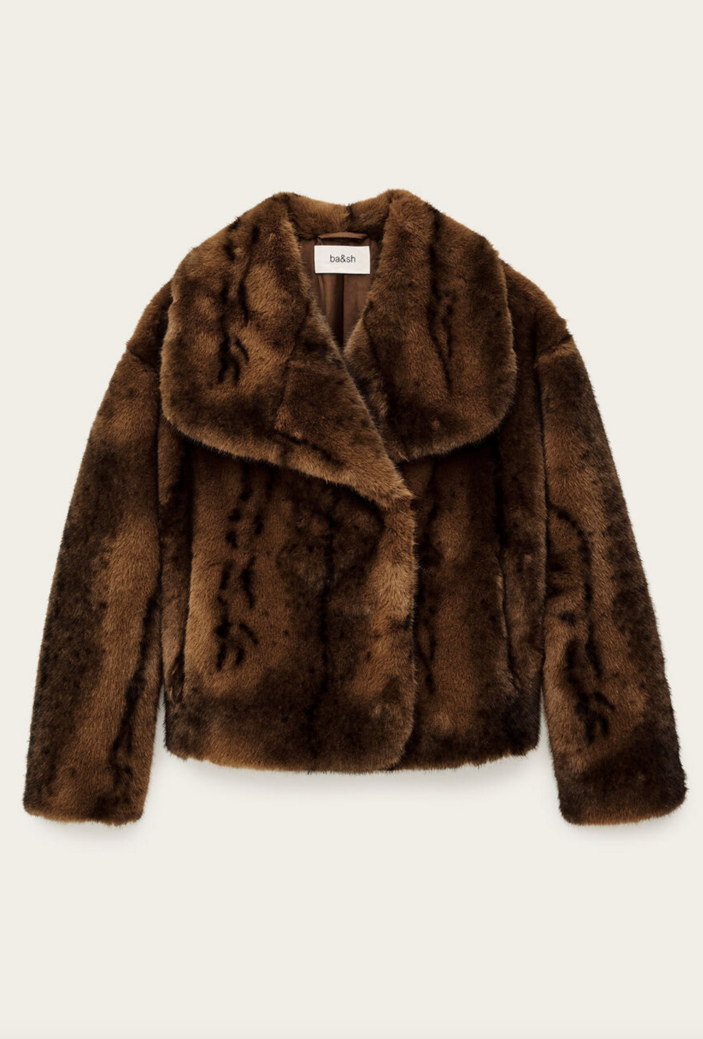 Foxy Faux Fur Coat. Marron