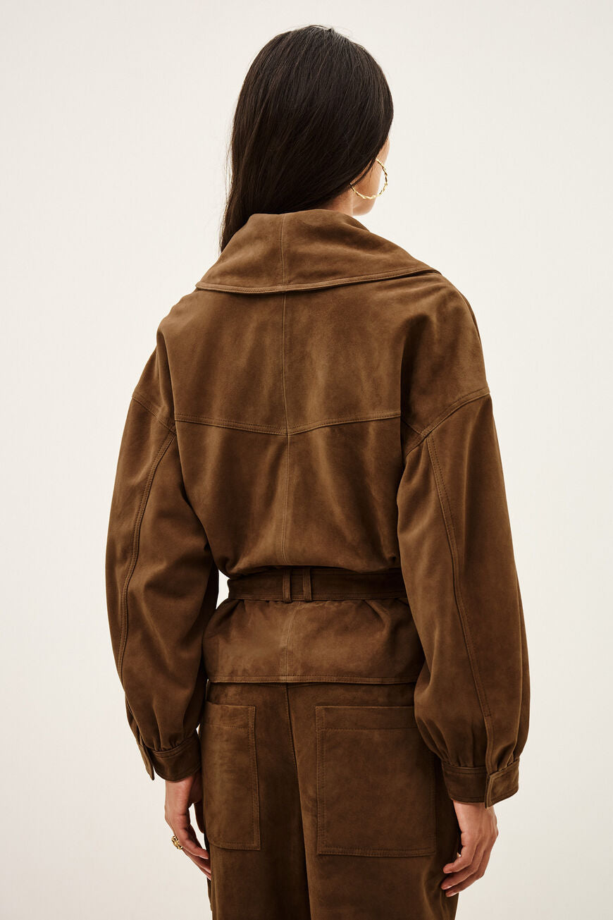 Manon Suede Jacket. Terre