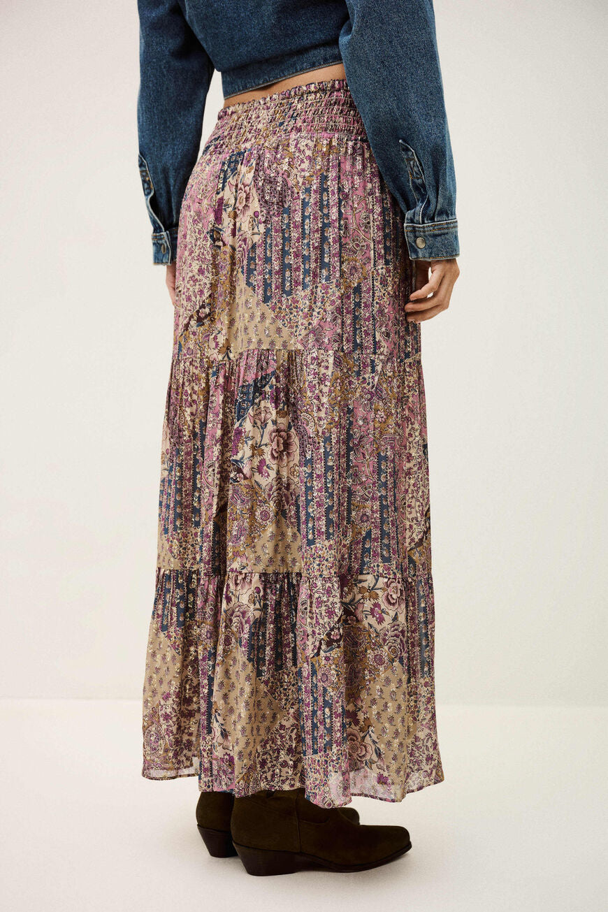Pitsy Maxi Skirt. Rose