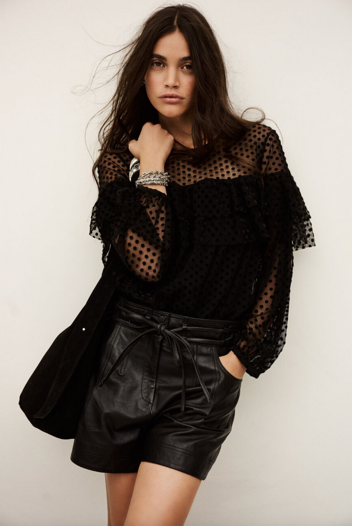 Raff Blouse. Noir