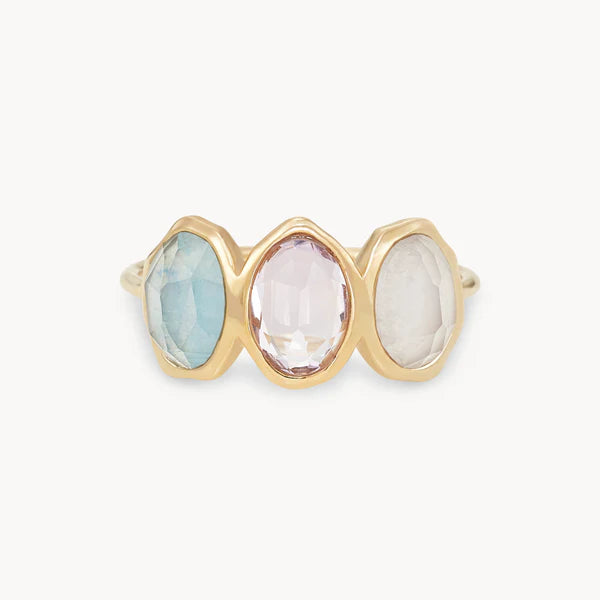 air element mood ring in 14k solid gold