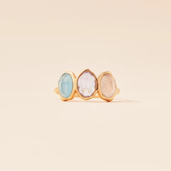 air element mood ring in 14k solid gold
