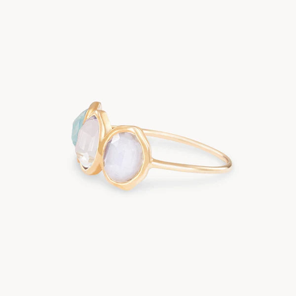 air element mood ring in 14k solid gold