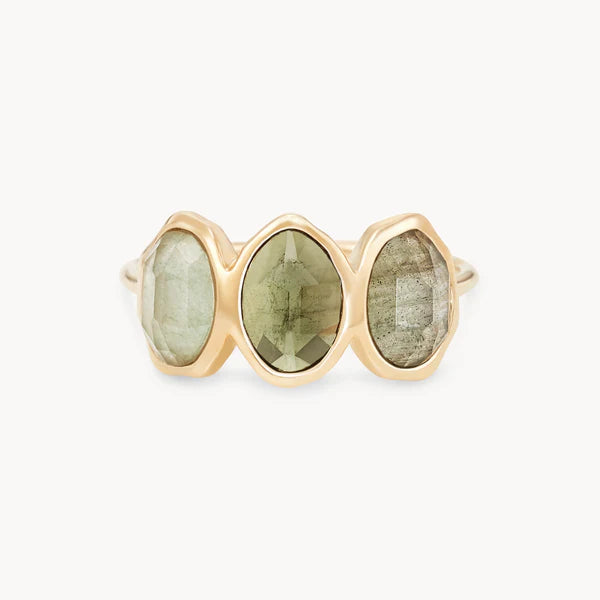 earth element mood ring in 14k solid gold