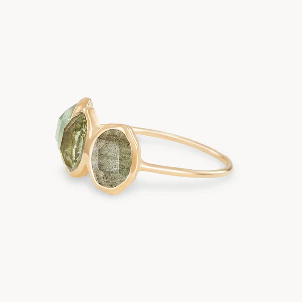 earth element mood ring in 14k solid gold