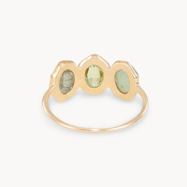 earth element mood ring in 14k solid gold