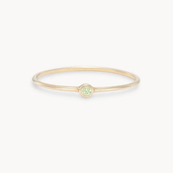 family august birthstone stacking ring in 10k solid gold