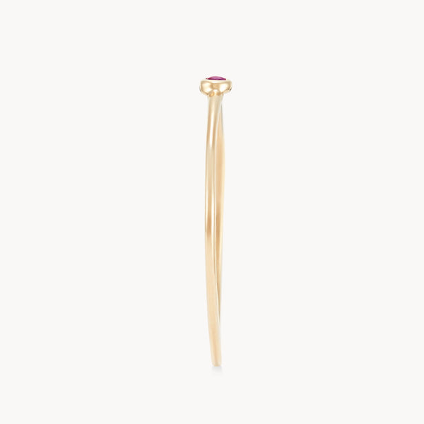 family january birthstone stacking ring in 10k solid gold