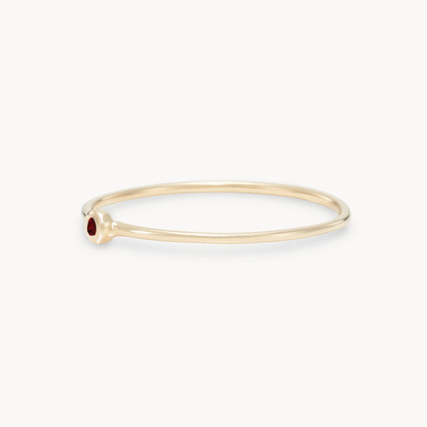family january birthstone stacking ring in 10k solid gold