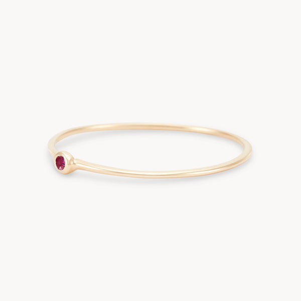 family july birthstone stacking ring in 10k solid gold