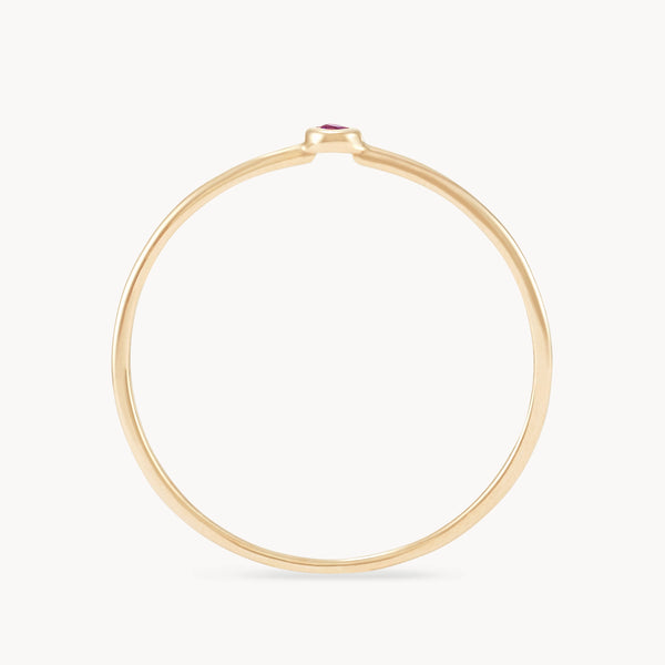 family july birthstone stacking ring in 10k solid gold