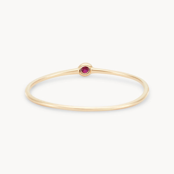 family july birthstone stacking ring in 10k solid gold