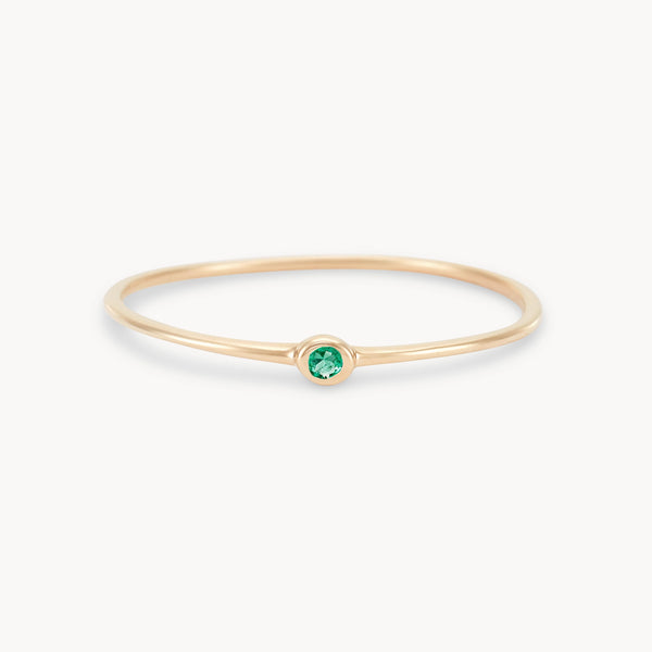 family may birthstone stacking ring in 10k solid gold