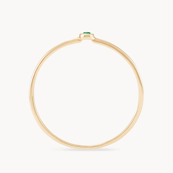 family may birthstone stacking ring in 10k solid gold