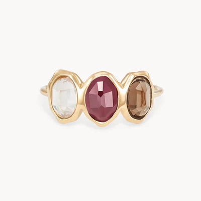 fire element mood ring in 14k solid gold