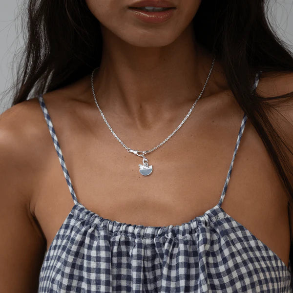 magic maker charm collector clasp necklace in sterling silver