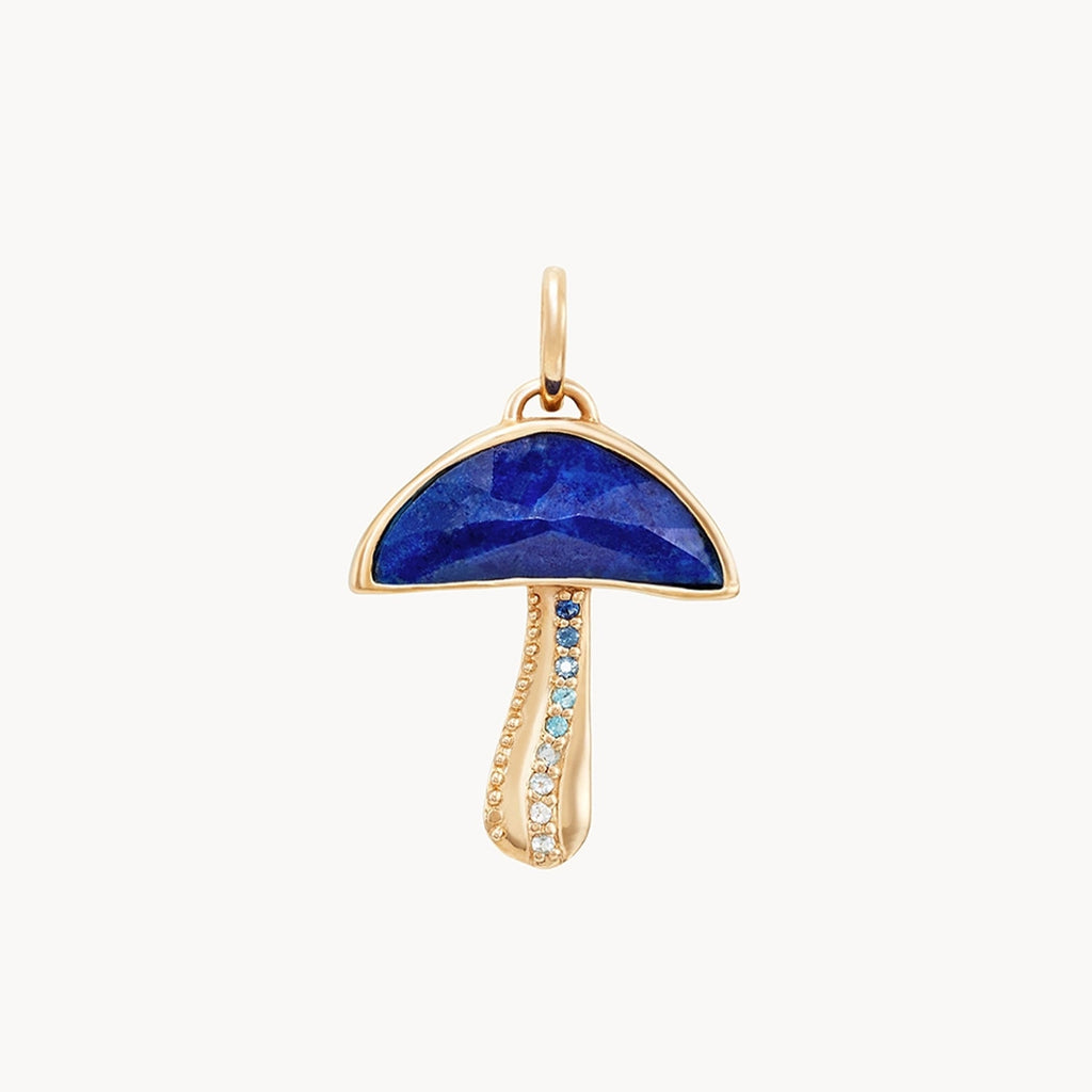 night gazer mushroom charm in 10k yellow gold