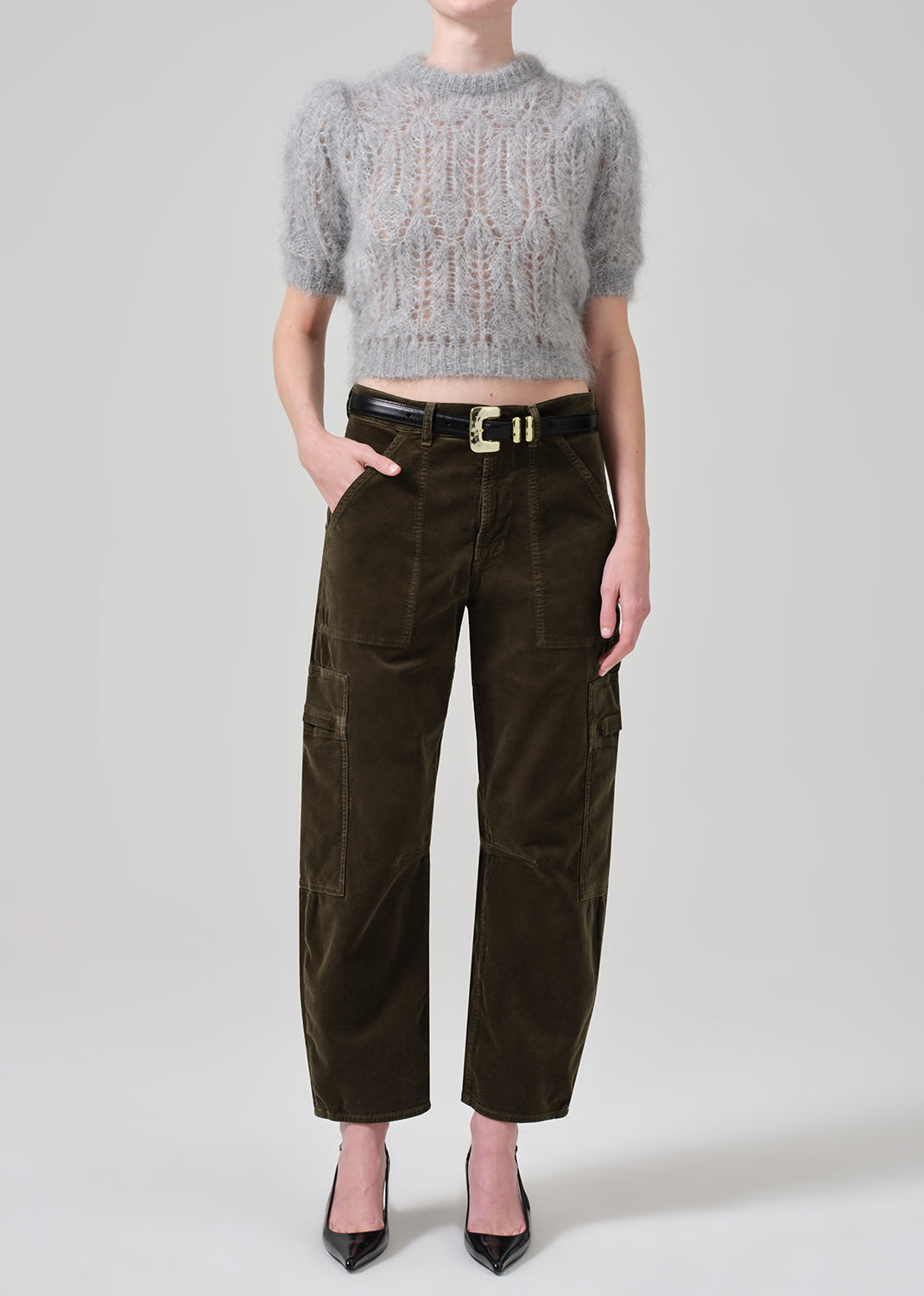 Marcelle Low Slung Easy Cargo Corduroy in Costes