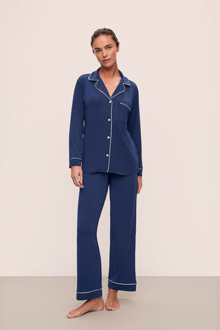 Gisele Long PJ Set in Navy/Ivory