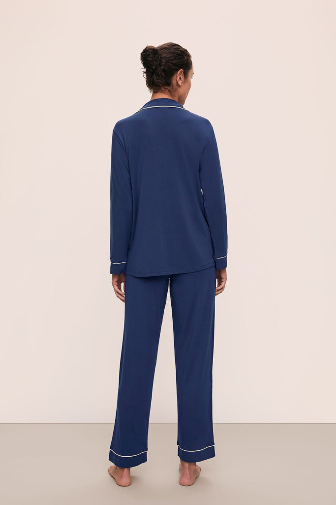 Gisele Long PJ Set in Navy/Ivory