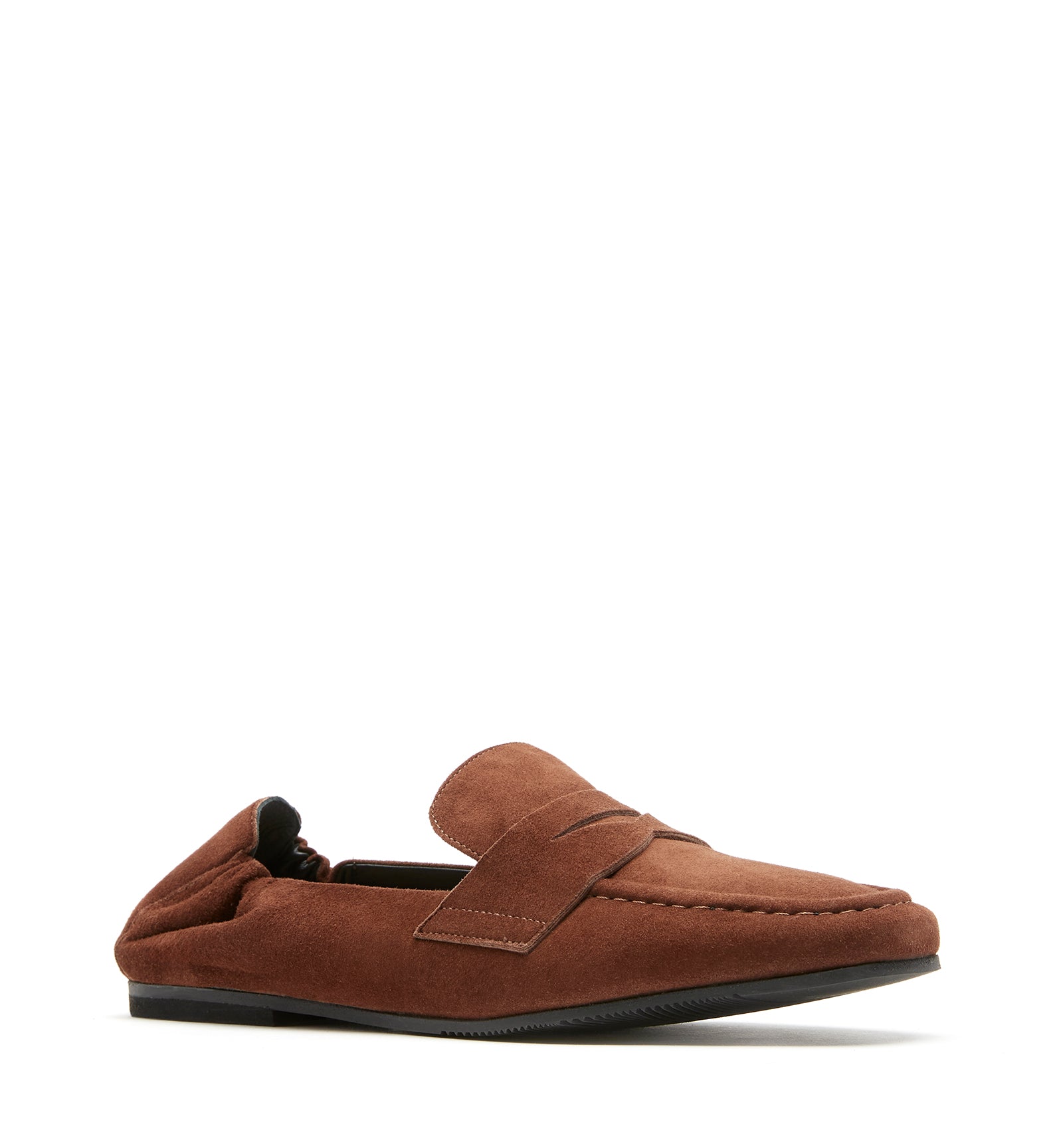 Katz Suede Shearling Lined Loafer in Caramel
