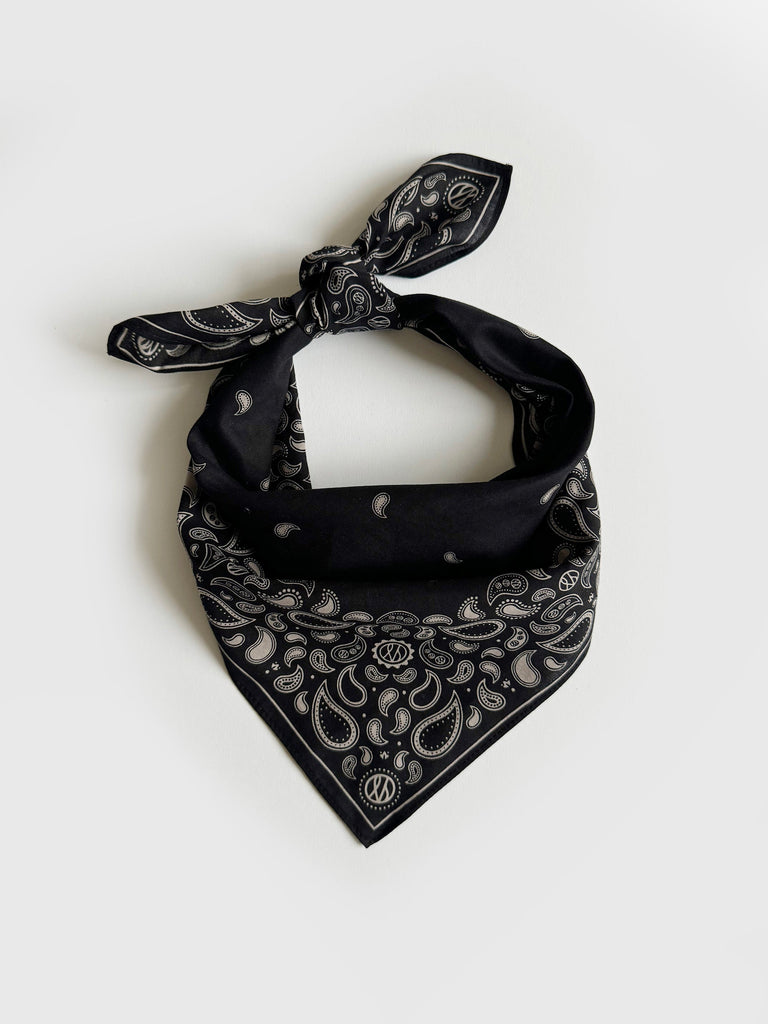 COTTON PAISLEY | BLACK | 55 CM