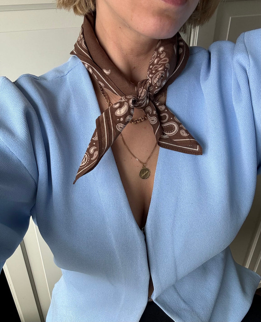 COTTON PAISLEY | BROWN | 55 CM