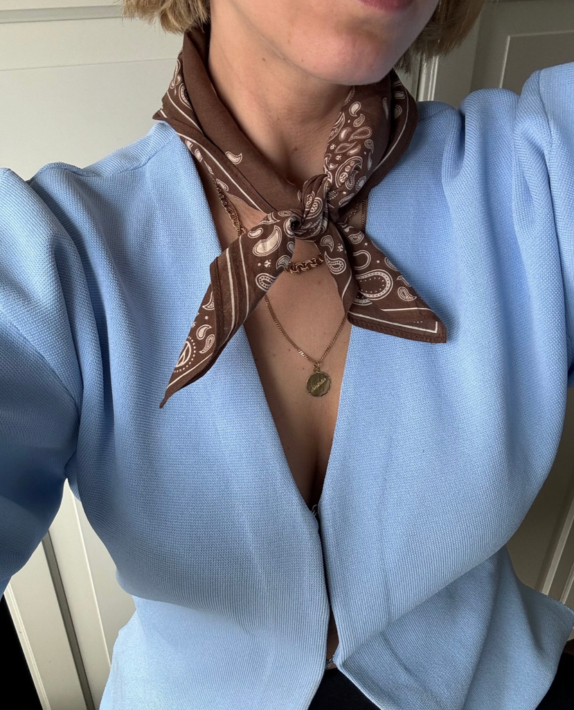 COTTON PAISLEY | BROWN | 55 CM