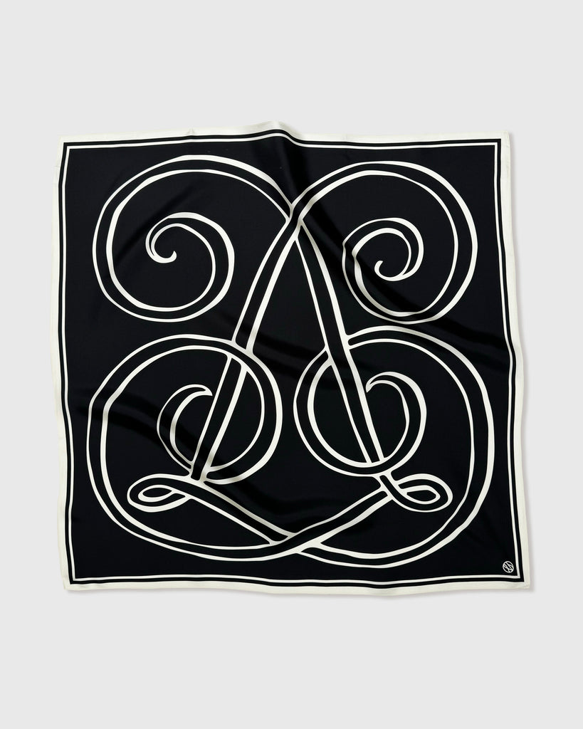 MONOGRAM SCARF | BLACK | 80 CM