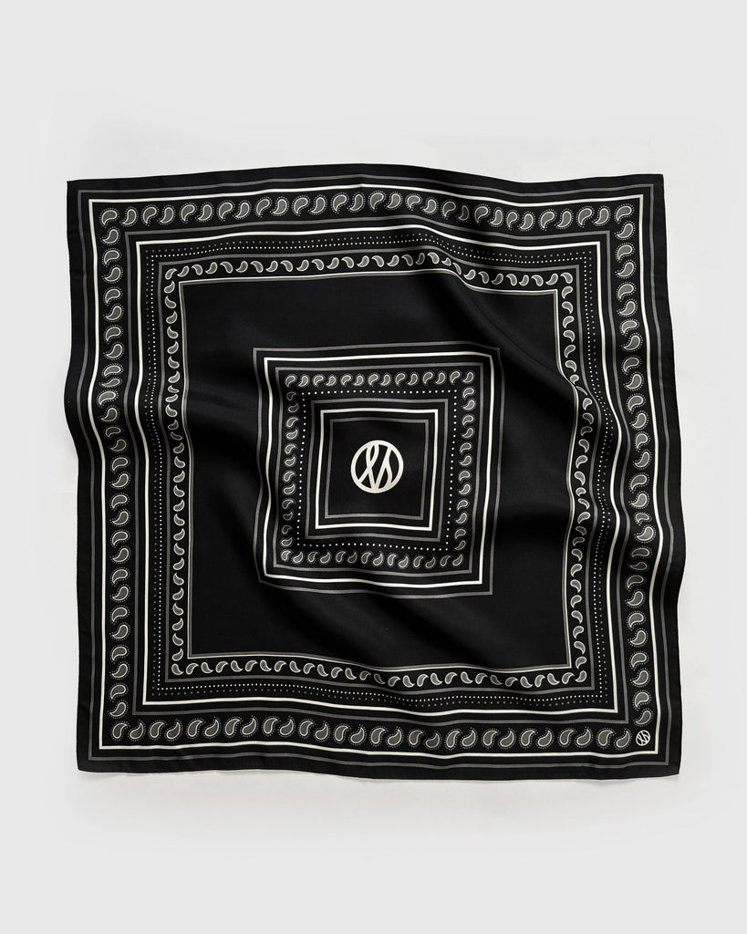 PAISLEY SCARF | BLACK | 50 CM