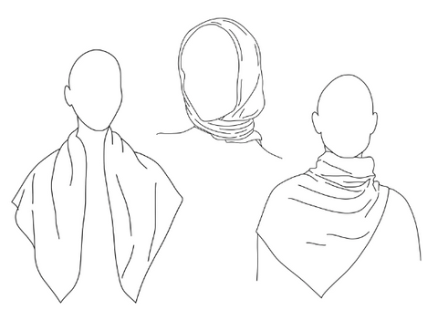 PAISLEY SCARF | CREAM & MOCHA MOUSSE | 80 CM