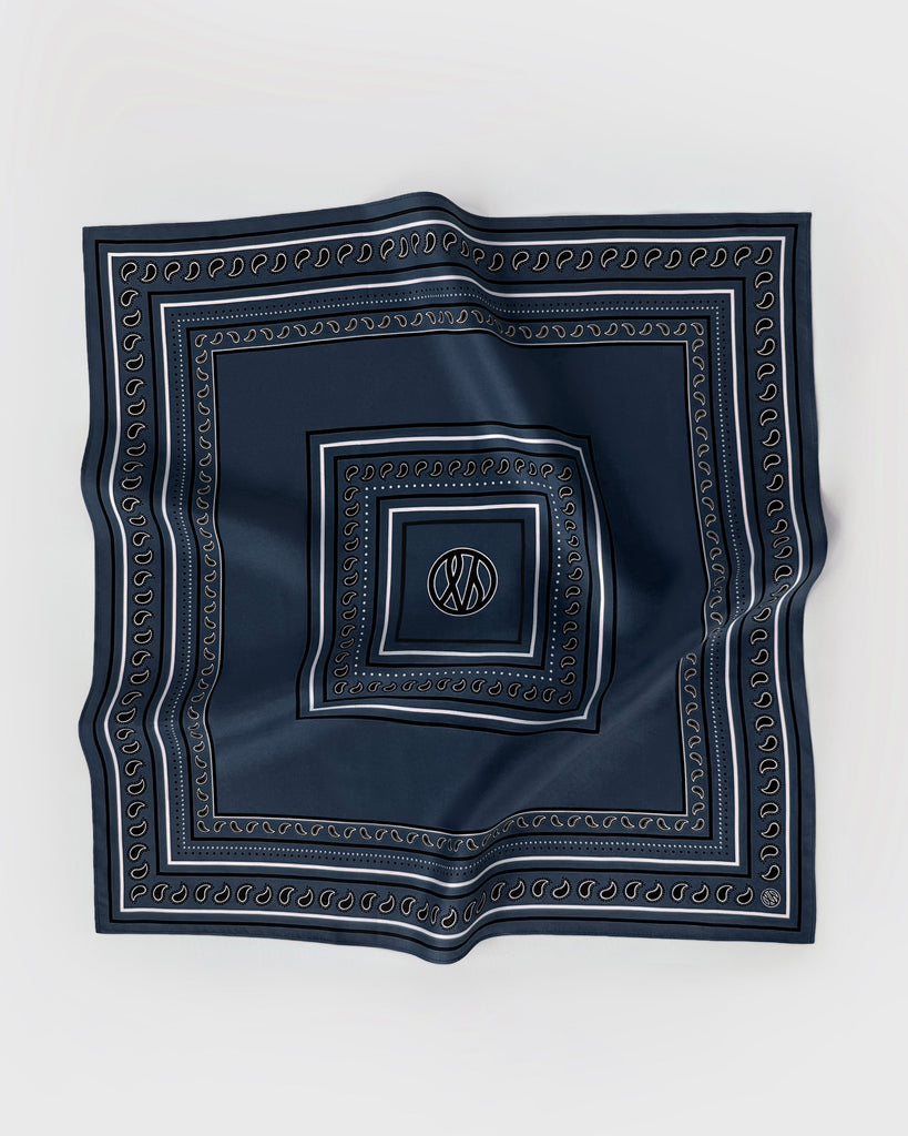 PAISLEY SCARF | NAVY | 50 CM 50 CM
