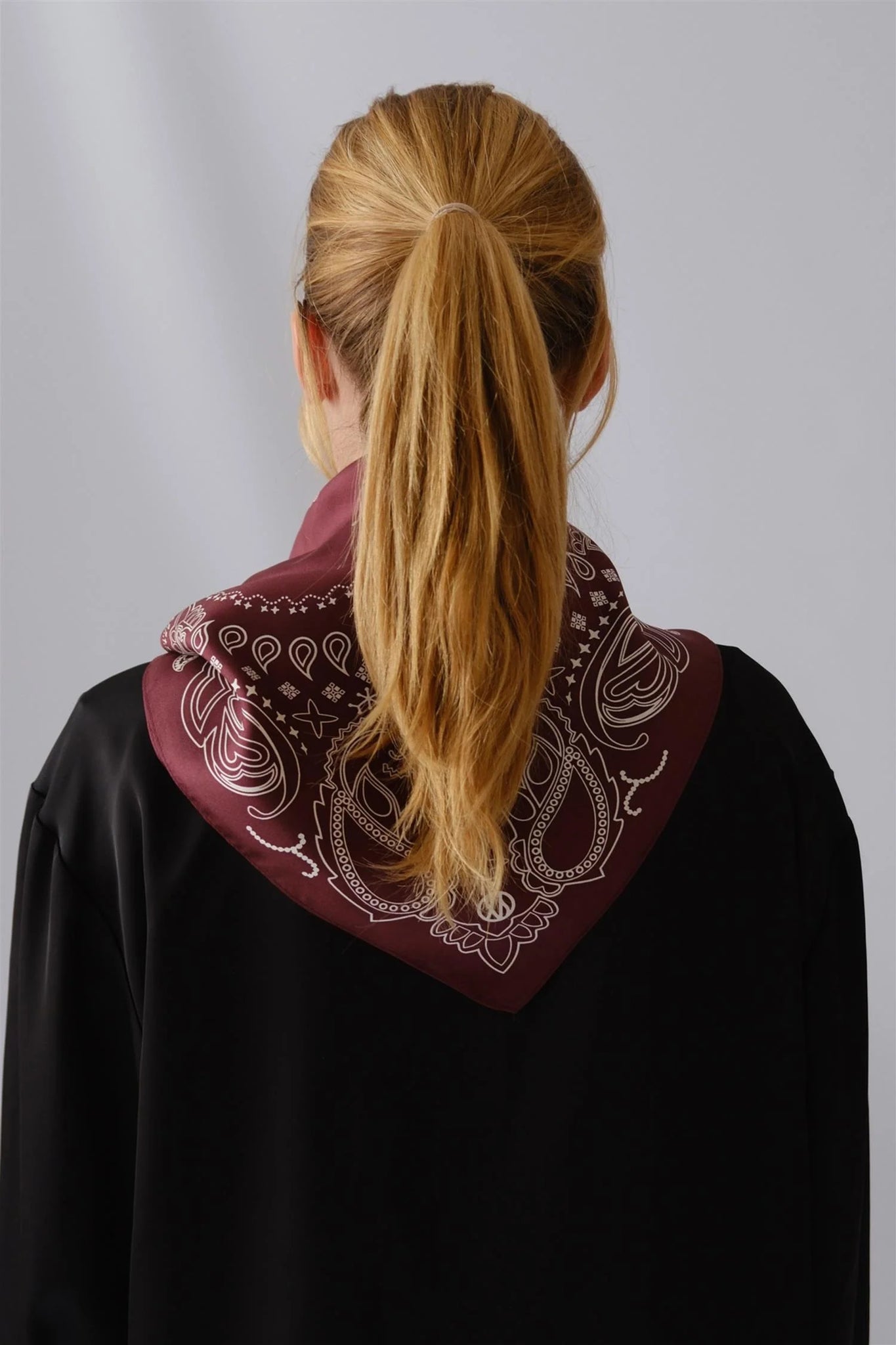PAISLEY SCARF | WINE RED | 65 CM