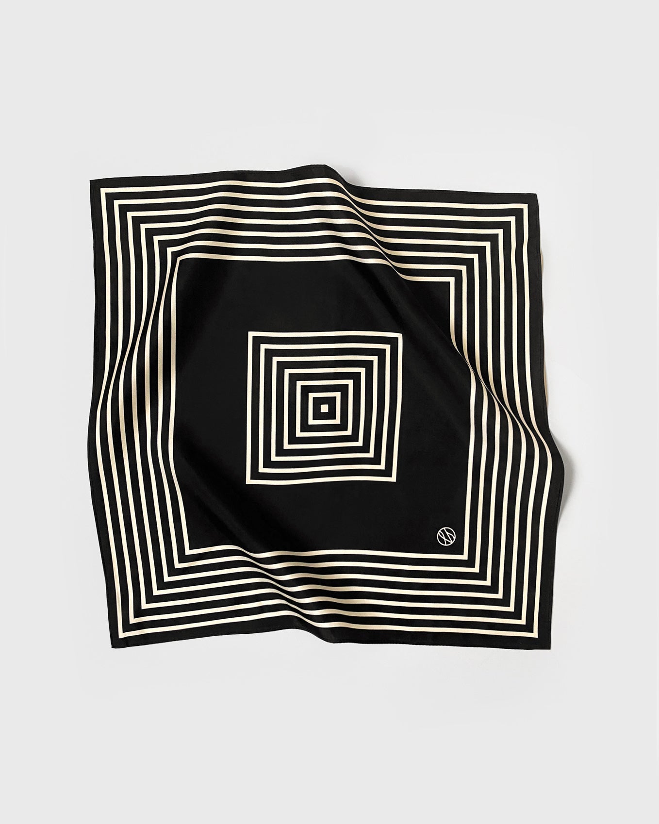 STRIPED SCARF | BLACK | 50 CM