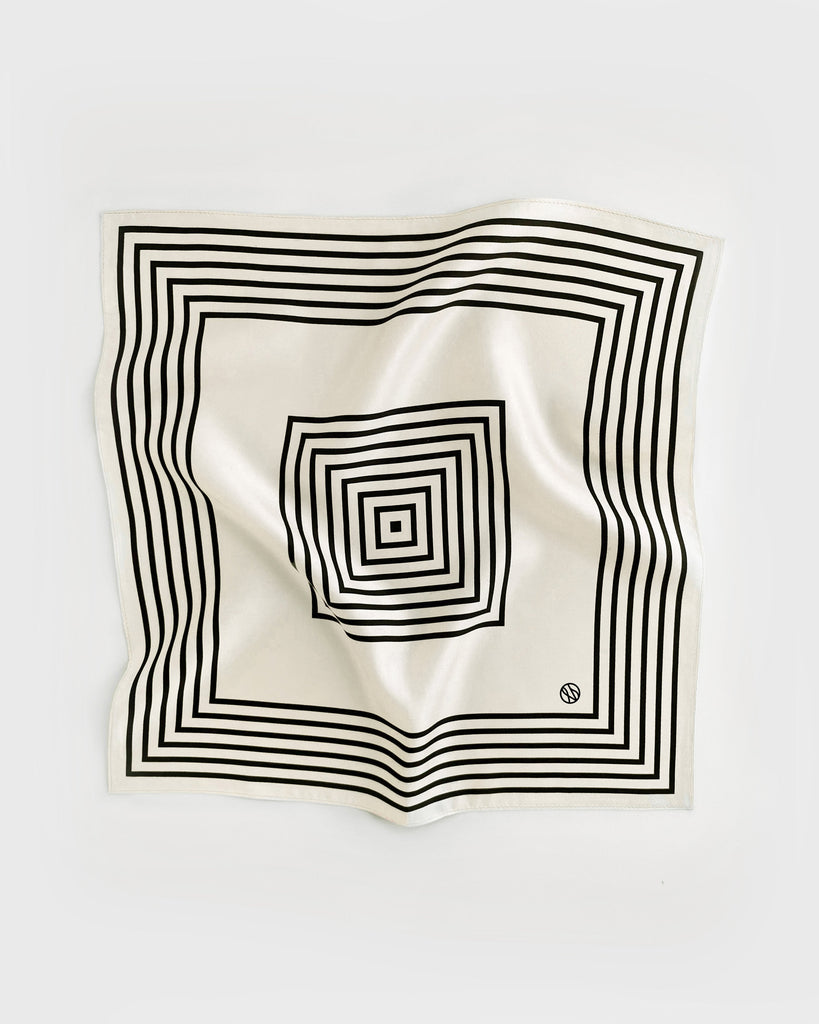 STRIPED SCARF | CREAM | 50 CM