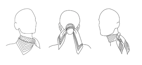 STRIPED SCARF | CREAM | 50 CM